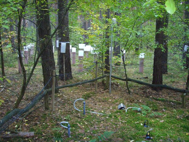 Messgeräteaufbau einer Wasserhaushaltsmessung