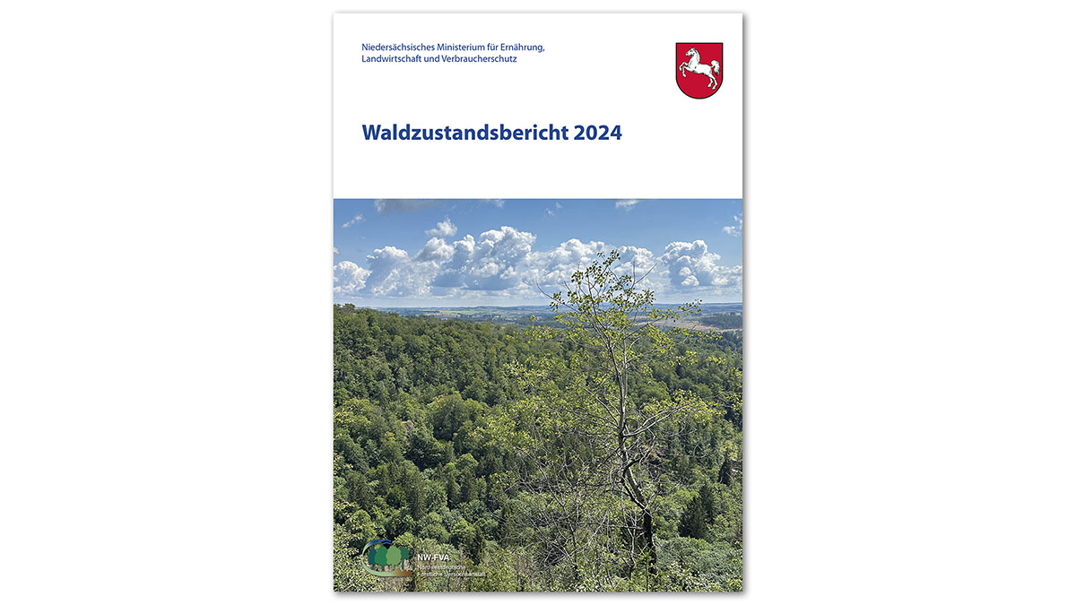 Cover des Waldzustandsberichts 2024 für Niedersachsen